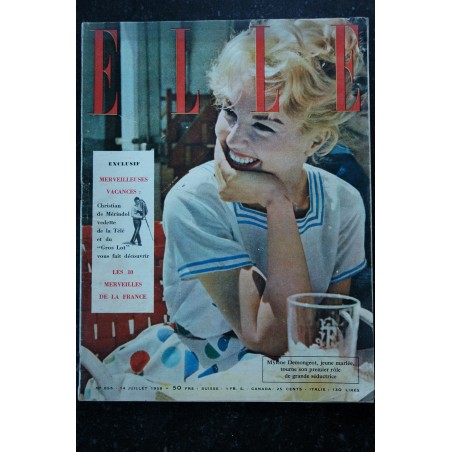ELLE   652 23 juin 1958  EXPO de BRUXELLES  Madame de GAULLE   - 104 pages FASHION VINTAGE