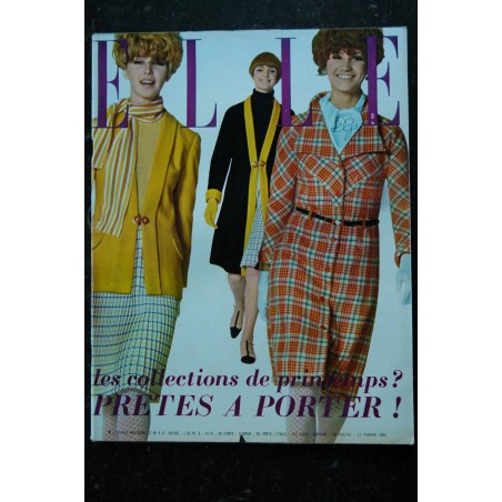 ELLE   997 28 janvier 1965 Françoise HARDY + 2 p. Albert VIDALIE Patricia BLONDAL  - 104 pages FASHION VINTAGE