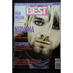 BEST 303  OCTOBRE 1992 NIRVANA SCORPIONS Paul Weller Breeders Tina Turner Timsit Buffalo Costello Dead can Dance