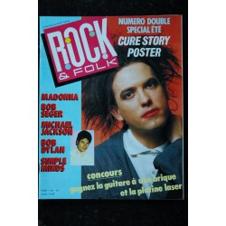 ROCK & FOLK 232 TELEPHONE NUS MADONNA MICHAEL JACKSON SIMPLE MINDS THE CURE 1986