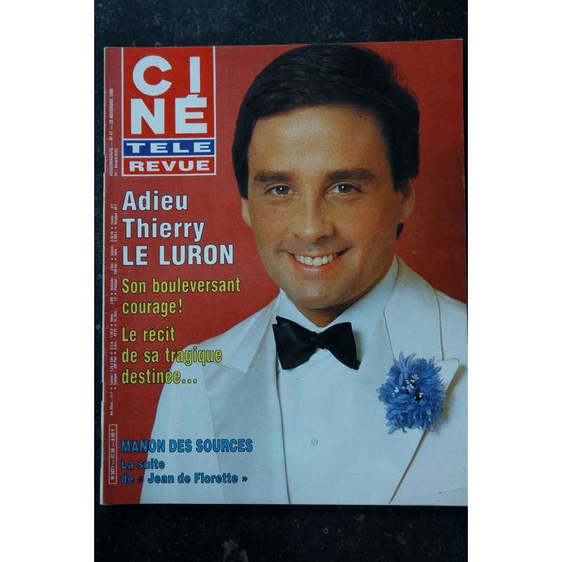 CINE TELE REVUE 1986 09 n° 39 A-HA ALIENS STAR TREK Frankie AVALON Giancarlo GU+IANNINI HULK