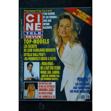CINE TELE REVUE 1993 02 04 n°  5 Claudia SCHIFFER Cindy CRAWFORD Naomi Campbell Olivia NEWTO JOHN VAN DAMME PERROT De CAUNES