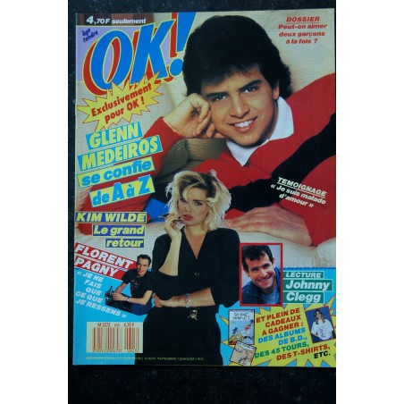 OK ! âge tendre 624 1987 12 David Hallyday ELSA David & Jonathan Vanessa Paradis en POSTER - Madonna SPAGNA Bee Gees
