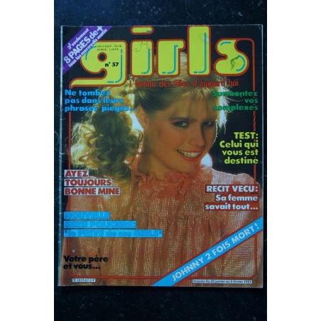 GIRLS n°   38  * septembre 1980 * NINA HAGEN JOHNNY HALLYDAY