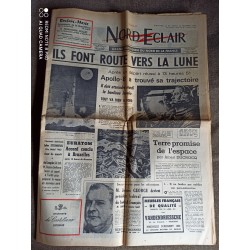 LA VOIX DU NORD 22 décembre 1968 Apollo 8 fonce vers la lune