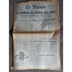 Le Monde 4 avril 1974 LA MORT DE Georges POMPIDOU  Alain POHER à l'Elysée