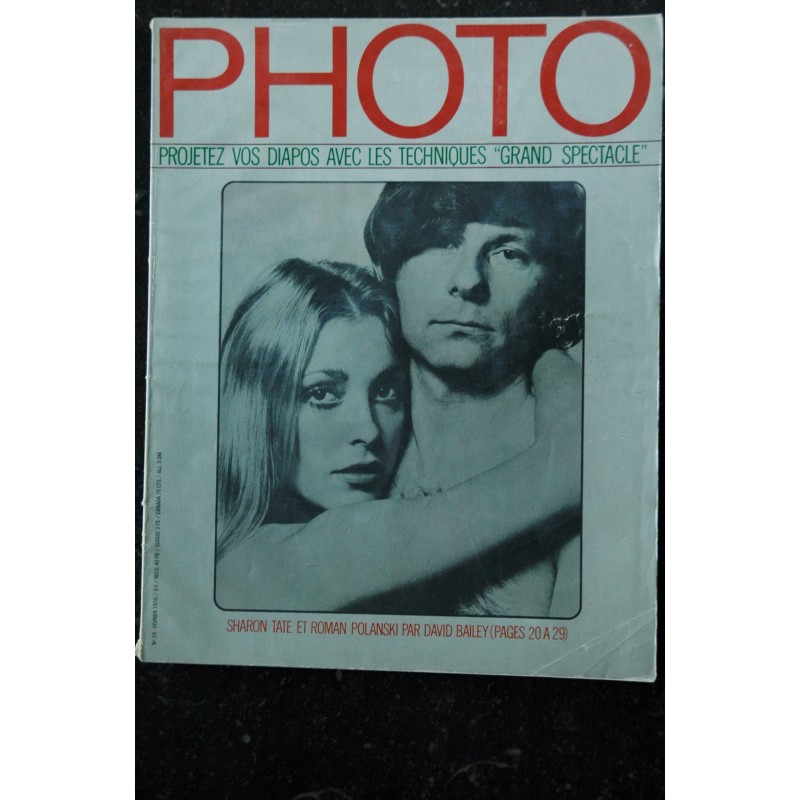 PHOTO 029 1970 FEVRIER COVER SHARON TATE & ROMAN POLANSKI PAR DAVID BAILEY ROBERT HUNTZINGER B VINCENT