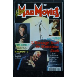 Ciné Fantastique MAD MOVIES  n° 92  * 1994 *  L'étrange Noel de monsieur Jack TIMECOP Freddy 7 Tom Cruise Tim Burton