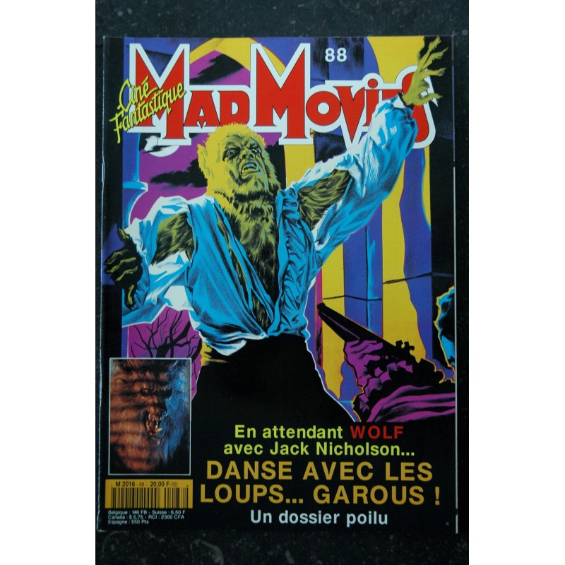 Ciné Fantastique MAD MOVIES  n° 88  * 1994 *   WOLF  Jack NICHOLSON danse avec les loups...garous