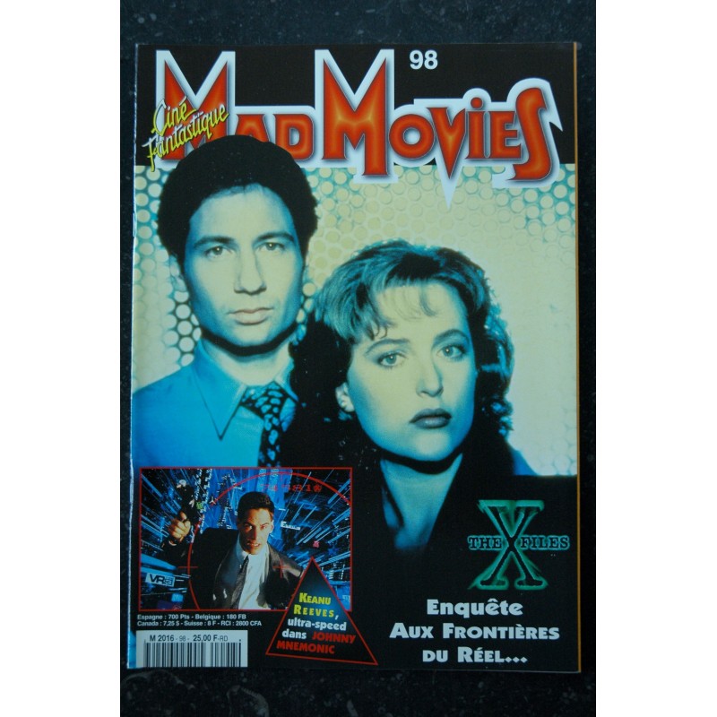 Ciné Fantastique MAD MOVIES  n° 98  * 1996 *   The X Files   HERCULE  Johnny Mnemonic  SCREAMERS