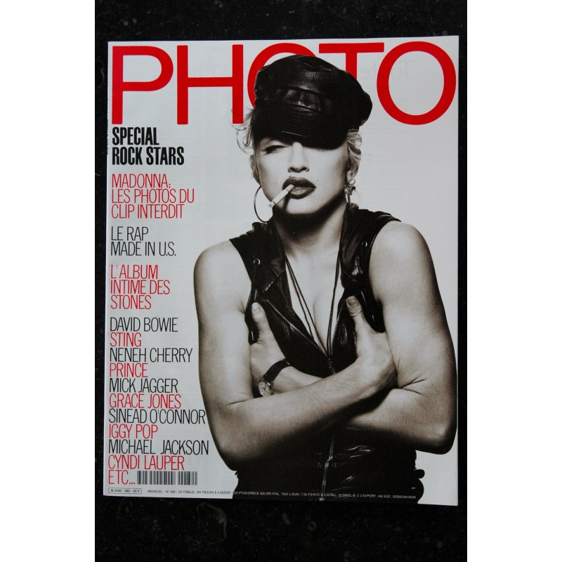 PHOTO 282 SPECIAL ROCK STARS RICHARD AUJARD HERB RITTS MADONNA PAR MONDINO 1991