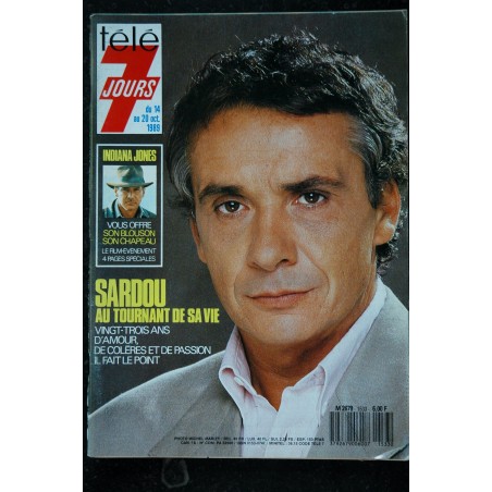 Télé 7 Jours  1507  *  1989  * Alice SAPRITCH  EDEN Santa BARBARA Bohringer Dard & Bashung Michèle MORGAN Francis PERRIN