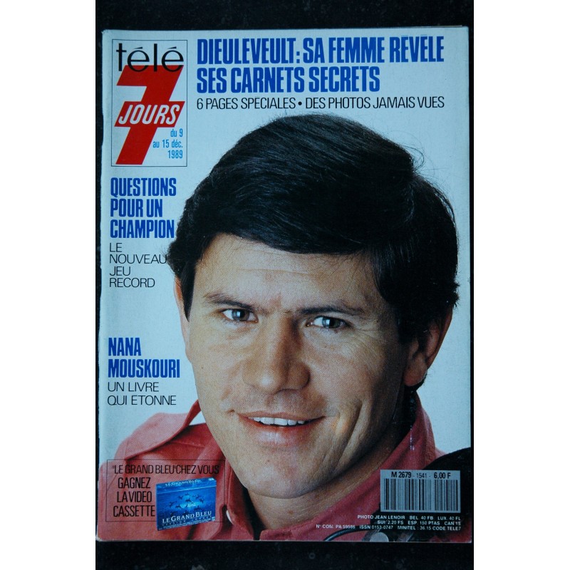 Télé 7 Jours  1533  *  1989  * SARDOU  Indiana Jones Grace de Capitani Bohringer Raquel Welch Marcel Carné Nagui C Bravo