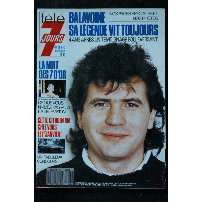 Télé 7 Jours  1541  *  1989  * DIEULEVEULT Nana MOUSKOURI LANOUX LEPERS BALASKO BECAUD Roch VOISINE