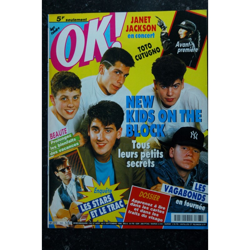 OK ! âge tendre 762 AOUT 1990 COVER JOELLE URSULL POSTER JOHNNY DEPP BENNY B MADONNA A LA PLAGE