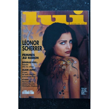 LUI 036 1990 OCTOBRE COVER LEONOR SCHERRER NUE LISA MARIE SMITH INTERVIEW ALAIN JUPPE LAURA DERN CHRISTOPHE MALAVOY