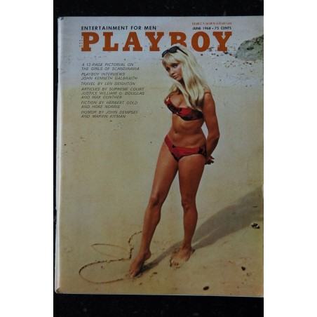 PLAYBOY US 1968 06 JUNE The girls of Scandinavia INTERVIEW John Kenneth Galbraith PLAYMATE BRITT FREDIKSEN