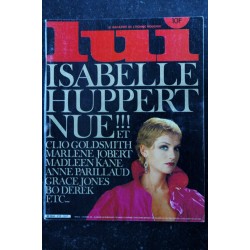 LUI 215 DECEMBRE 1981 COVER ISABELLE HUPPERT MARLENE JOBERT ENTIEREMENT NUES ASLAN COLLECTOR 81
