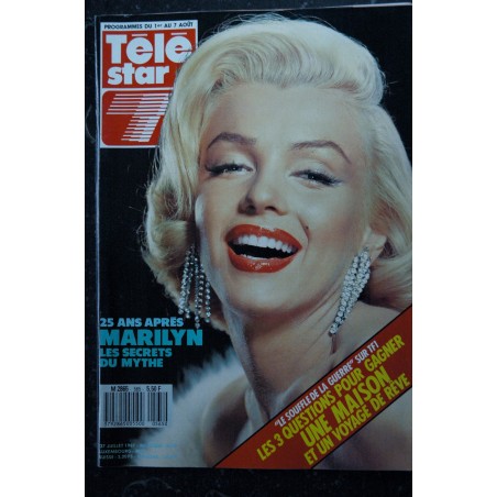 TV MAGAZINE LE FIGARO 29 JUILLET 1989 COVER MARILYN MONROE