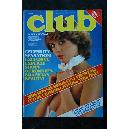 CLUB 7/10 MRS. RONNIE BIGGS ENTIERE NUDE FANNY MOREAU