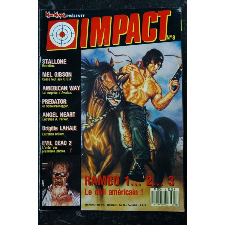 MAD MOVIES IMPACT 15 JUIN 1988 ARNOLD SCHWARZENEGGER 8 PAGES BEETLEJUICE VENDREDI 13 EMMANUELLE