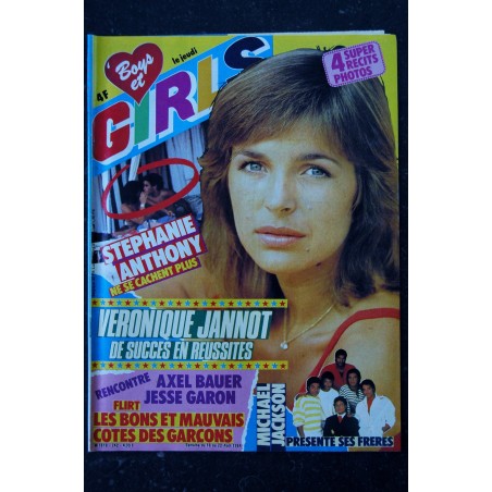 BOYS et GIRLS   n°  249  * OCTOBRE 1984 * COVER PRINCE MICHAEL JACKSON + POSTER COOKIE DINGLER PATRICK BRUEL