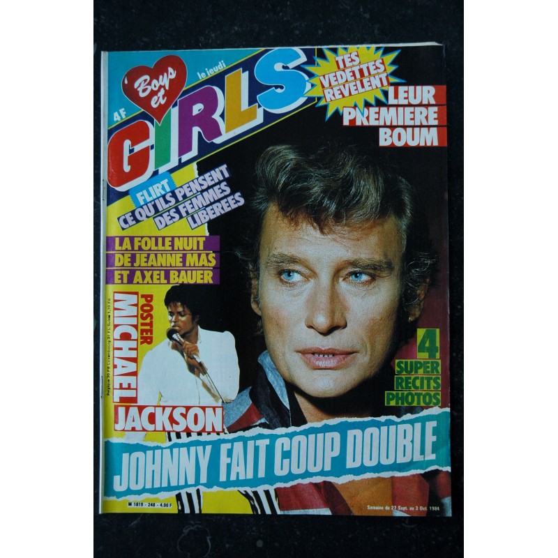 BOYS et GIRLS   n°  242 AOUT 1984 COVER VERONIQUE JANNOT MICHAEL JACKSON AXEL BAUER JESSE GARON DOUCHKA