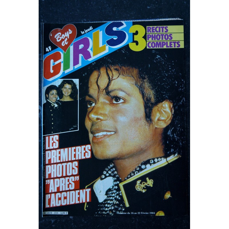 BOYS et GIRLS   n°  213  * janvier 1984 *  COVER MICHAEL JACKSON THRILLER  Les FORBANS