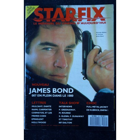 STARFIX 052  n° 52  * 1987 *  Timothy Dalton  JAMES BOND 007 en plein dans le 1000