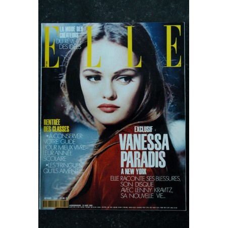 ELLE  2494 18 OCTOBRE 1993 COVER VANESSA PARADIS NOTRE BIJOU ELLE POSE POUR CHANEL POURQUOI J'AI QUITTE LA FRANCE