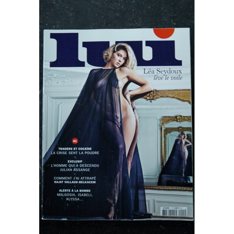 LUI 001 N° 1 2013 COVER LEA SEYDOUX ENTIEREMENT NUE PHOTO MARIO SORRENTI EROTIC MIKAEL JANSSON