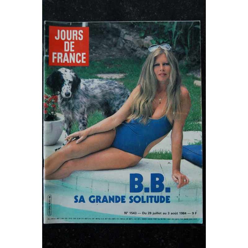 JOURS DE FRANCE 969 JUILLET 1973 COVER BRIGITTE BARDOT SACHA DISTEL