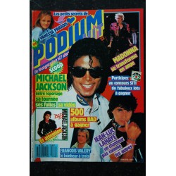 PODIUM 187 SEPTEMBRE 1987 COVER MADONNA CONCERT + POSTER DEDICACE SPECIAL ELVIS NEUF