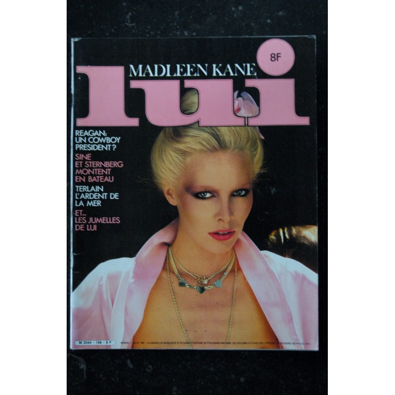 LUI 198 JUILLET 1980 SINE REISER MADLEEN KANE NUE J.P BOURGEOIS PATRICE PASCAL EROTISME ASLAN
