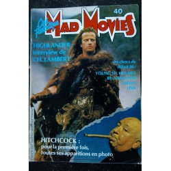 Ciné Fantastique MAD MOVIES  n° 40  * 1986 *  HITCHCOCK   HIGHLANDER  Ch. LAMBERT  Young sh-Holmes