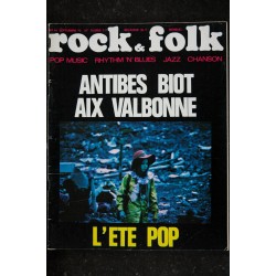 ROCK & FOLK 044 n° 44 SEPTEMBRE 1970 L' ETE POP ANTIBES BIOT AIX VALBONNE POP MUSIC RHYTHM 'N' BLUES JAZZ