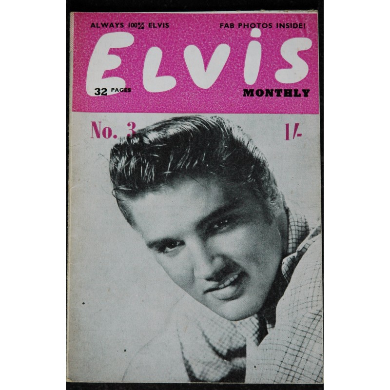 ELVIS monthly 1962 03 n°  3 Third Série ELVIS PRESLEY  Rare 32 pages