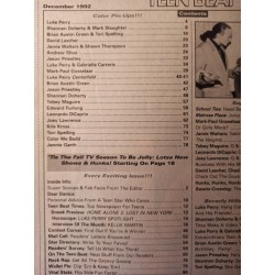 Teen Beat 1992 10 - TRES RARE - COMPLET - Jennie Garth -  Shannen Doherty  - Jason Priestley - Luke Perry