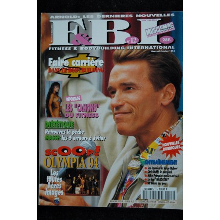 Fitness & Bodybuilding International n° 12 - 1994 10 - ARNOLD SCHWARZENEGGER - Les Canons du Fitness - Olympia 94