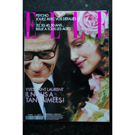 ELLE 2906 10 septembre 2001 Isabelle HUPPERT cover + 8 pages - Tom FORD Michel HOUELLEBECQ Marie Darrieussecq 220 pages ELLE 2906 10 septembre 2001 Isabelle HUPPERT cover + 8 pages - Tom FORD Michel HOUELLEBECQ Marie Darrieussecq 220 pages