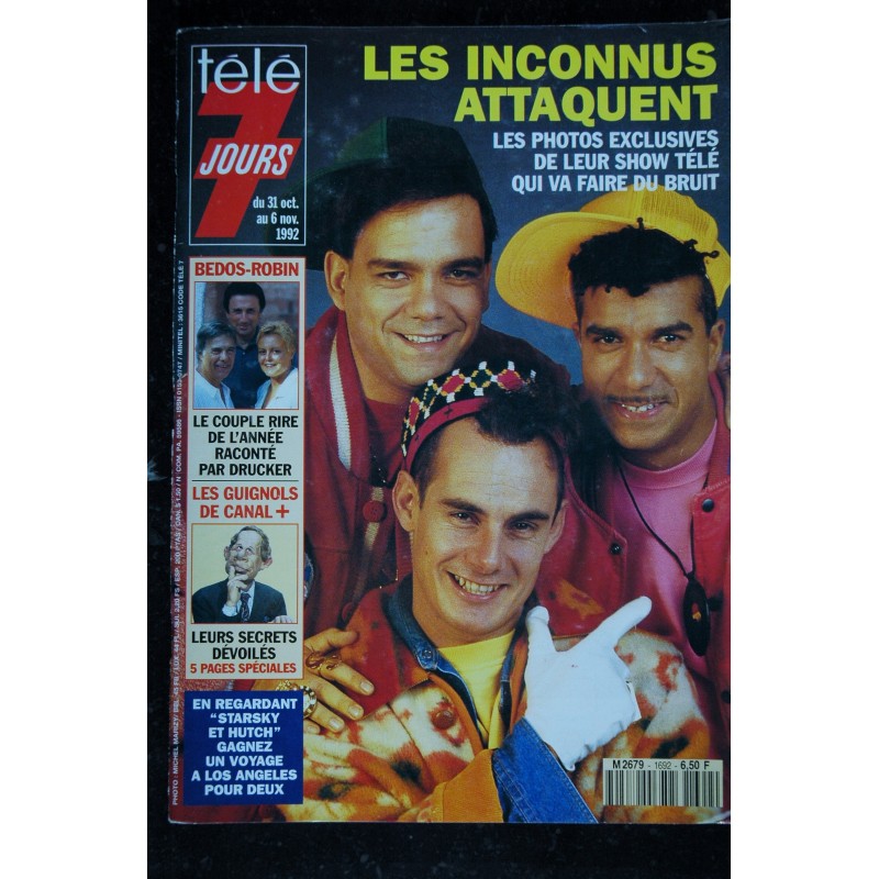 Télé 7 Jours  1699  1992    Mylène FARMER  Cover + 4 pages - Jean-Claude BRIALY - Bachelet - Mister T