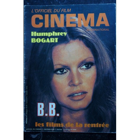 L'officiel du Cinéma n° 7 Brigitte Bardot cover + 4 p. - Humphrey Bogart - Barry Lindon - Delon - Ingmar Bergman