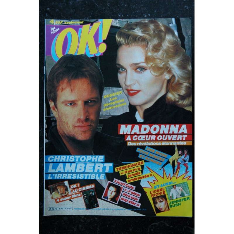 OK ! âge tendre 533  JOHNNY HALLYDAY  JAMES BROWN ROCKY IV  SADE  Partenaire Particulier
