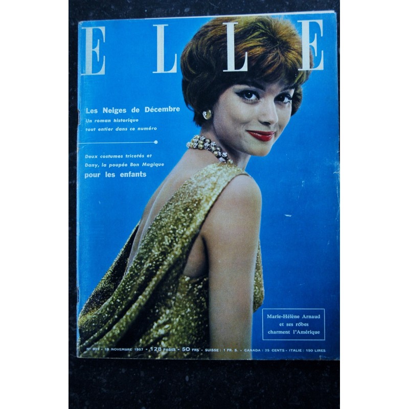 ELLE   617  21 octobre 1957  Anouk Aimée en Chanel - les robes chemises - Cardin et Grès  -  144 pages FASHION VINTAGE