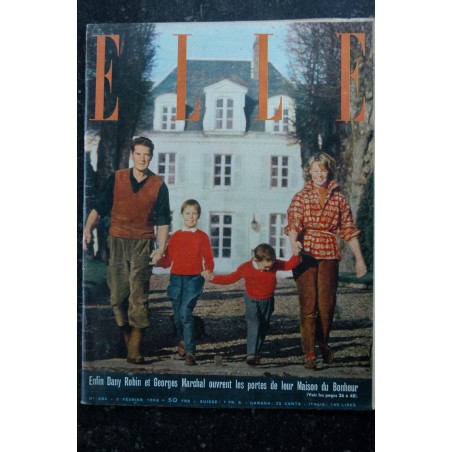 ELLE 684 2 février 1959 Dany Robin Georges Marchal Cover + 22 p. - Vicki Baum - 76 pages FASHION VINTAGE ELLE 684 2 février 1959 Dany Robin Georges Marchal Cover + 22 p. - Vicki Baum - 76 pages FASHION VINTAGE