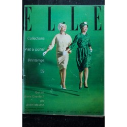 ELLE   686  16 février 1959  Annie Girardot 4 p. - Collections PAP Printemps 59 - Picasso Velasquez - 92 pages FASHION VINTAGE