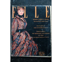 ELLE   727  27 novembre 1959  Sophia Loren Cover + 4 p. - le mohair - la Française et l'amour - 112 pages FASHION VINTAGE