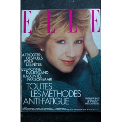 ELLE 2081  25 nov. 1985  Nathalie Baye Cover + 8 p. - Tavernier fait swinger sa caméra - 168 p. Fashion Vintage