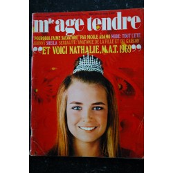 mademoiselle age tendre n°  55  *  juin 1969  * Johnny Sheila Adamo France Gall Mia Farrow Elizabeth Taylor