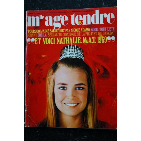 mademoiselle age tendre n° 55 * juin 1969 * Johnny Sheila Adamo France Gall Mia Farrow Elizabeth Taylor mademoiselle age tendre n° 55 * juin 1969 * Johnny Sheila Adamo France Gall Mia Farrow Elizabeth Taylor